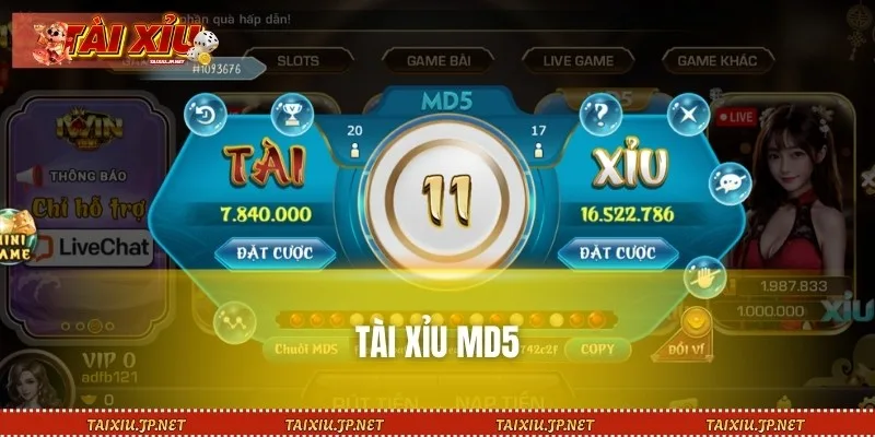 Game Tài Xỉu MD5 minh bạch với thuật toán